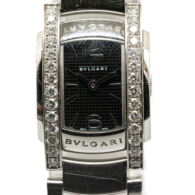 Bvlgari Assioma Side Diamond Quartz Watch AA26S Stainless Steel in Very Good Condition