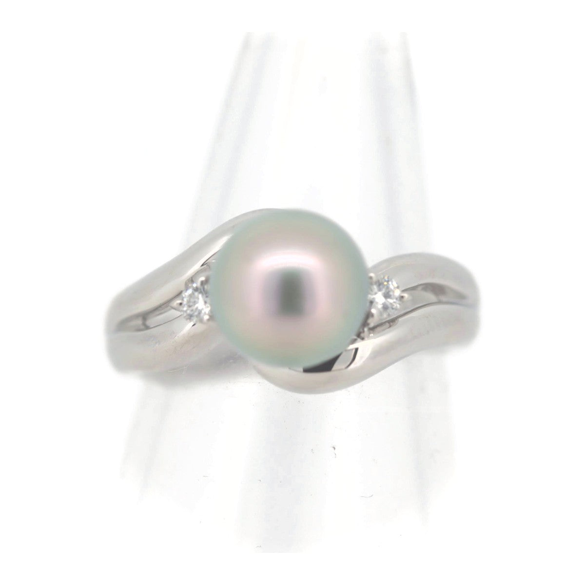 Polara Pearl Diamond Ring Pt900 Platinum in Great Condition