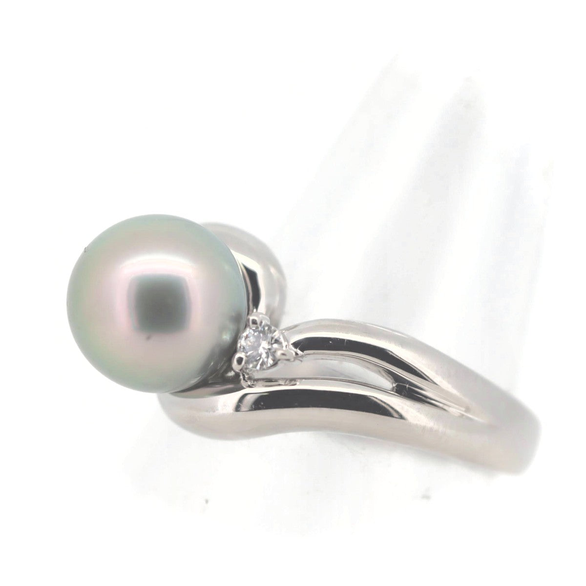 Polara Pearl Diamond Ring Pt900 Platinum in Great Condition