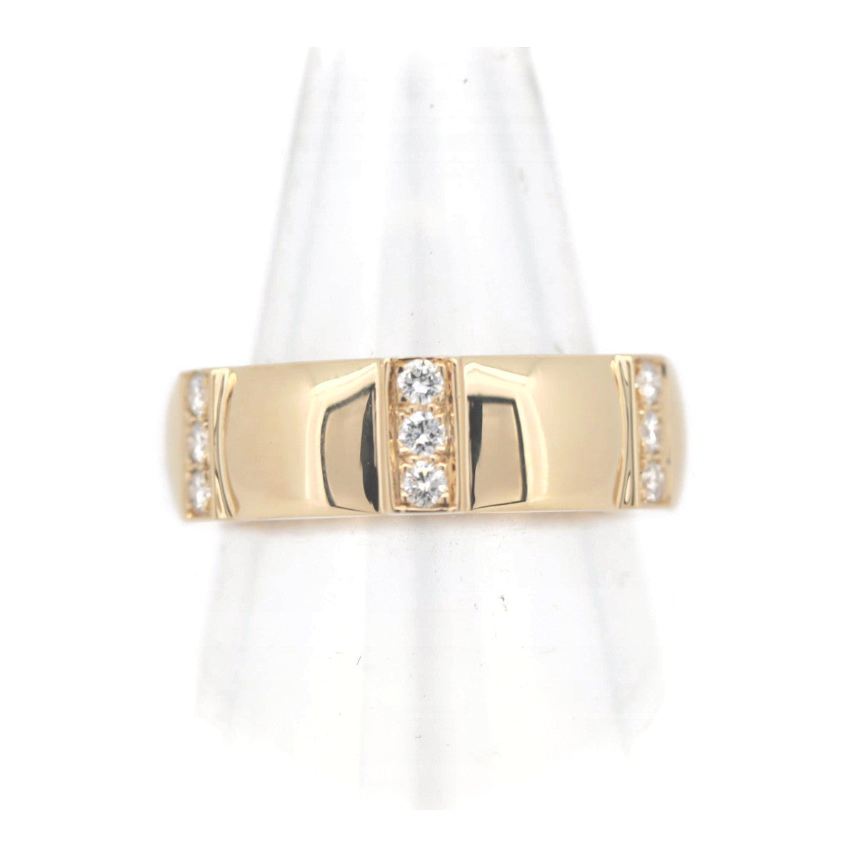 Chaumet K18YG Diamond Ring Size 12 in Great Condition