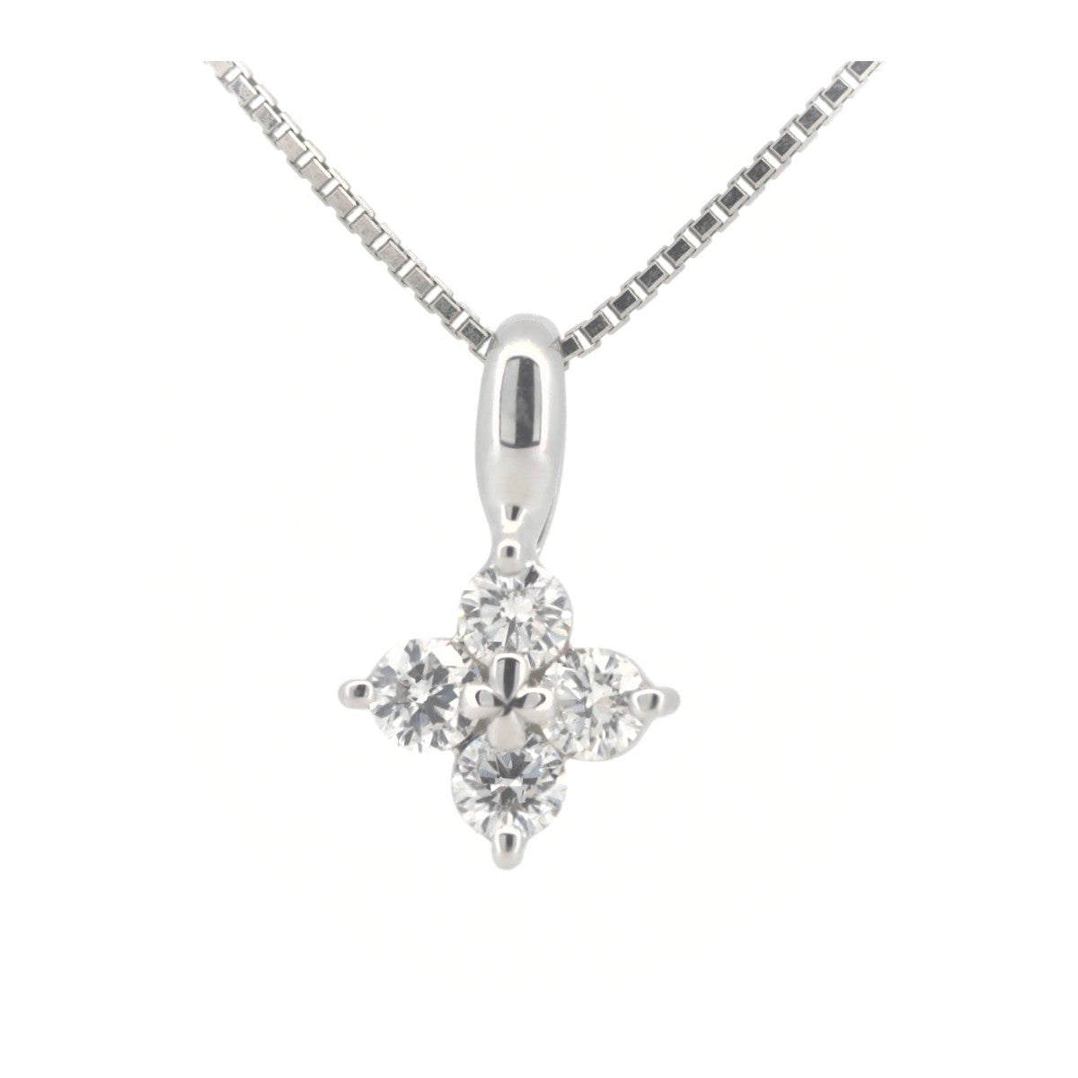 Tasaki Diamond Necklace 0.24ct K18WG White Gold