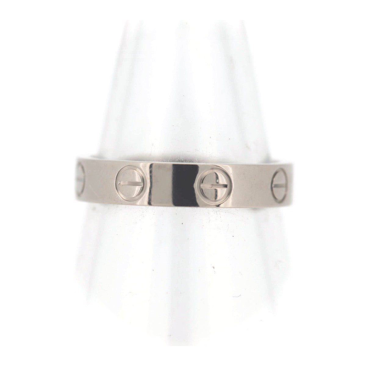 Cartier Mini Love Ring 9 K18WG White Gold in Great Condition