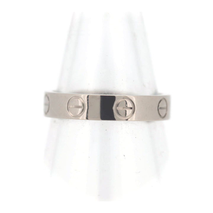 Cartier Mini Love Ring 9 K18WG White Gold in Great Condition