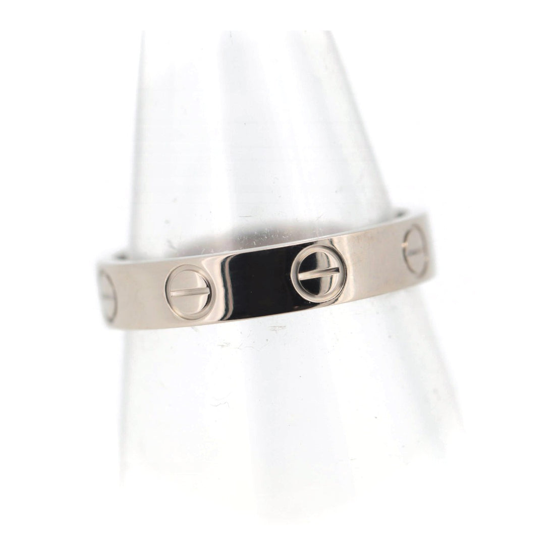 Cartier Mini Love Ring 9 K18WG White Gold in Great Condition