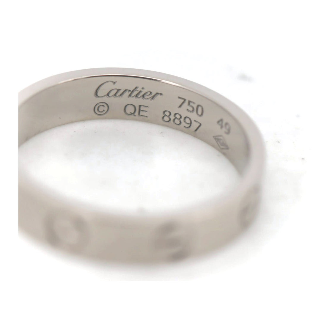 Cartier Mini Love Ring 9 K18WG White Gold in Great Condition