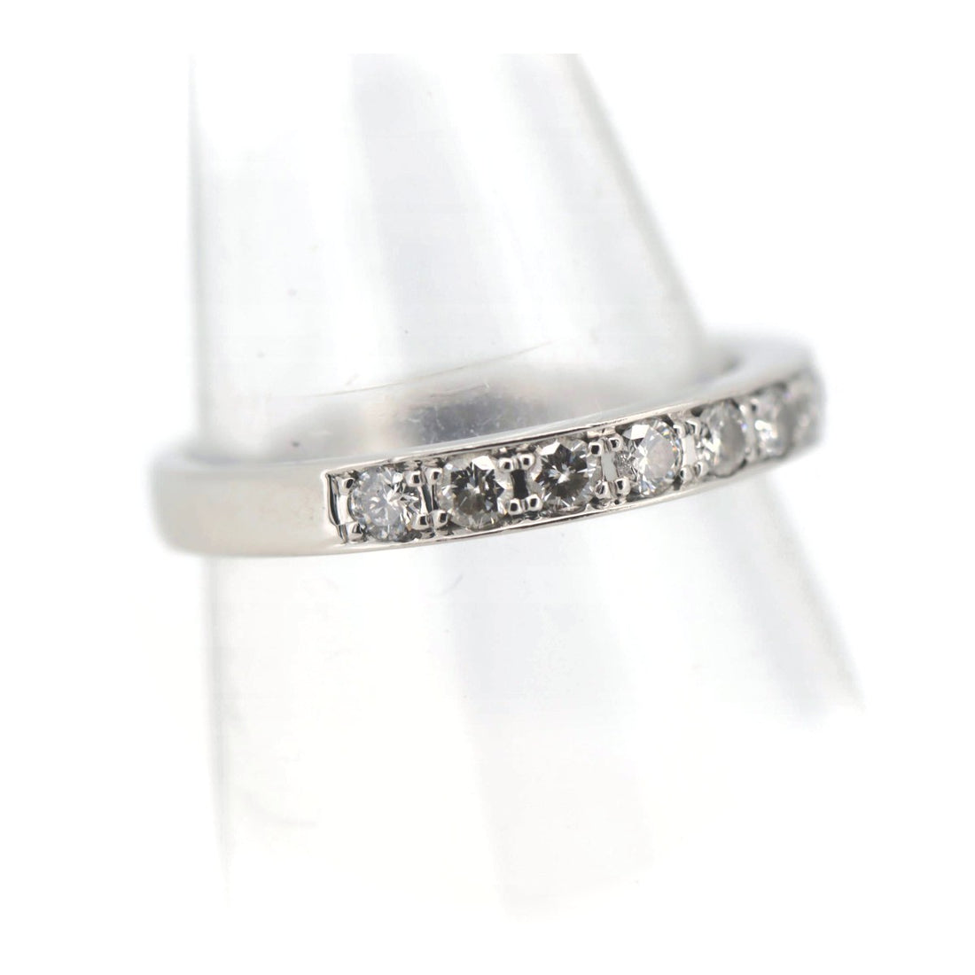 Vendome Aoyama Half Eternity Diamond Ring 0.40ct PT950 Size 11 in Great Condition