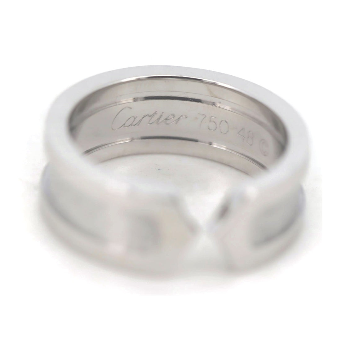 Cartier C2 Ring K18WG 8 in Great Condition