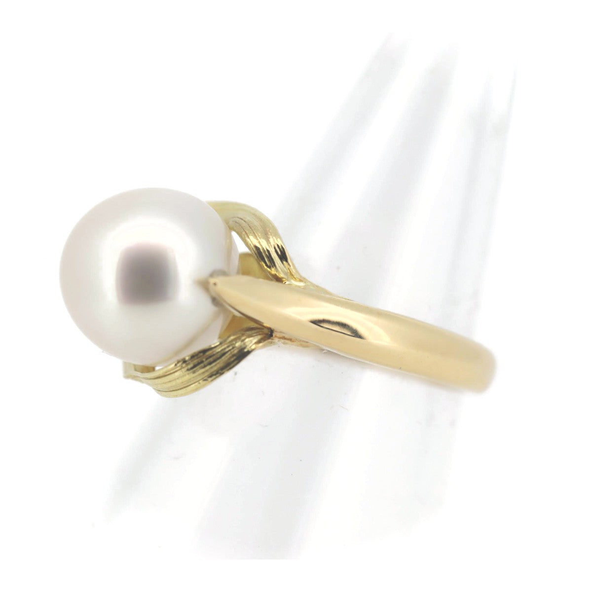 Tasaki Pearl Ring K18 Yellow Gold Size 12 in Great Condition