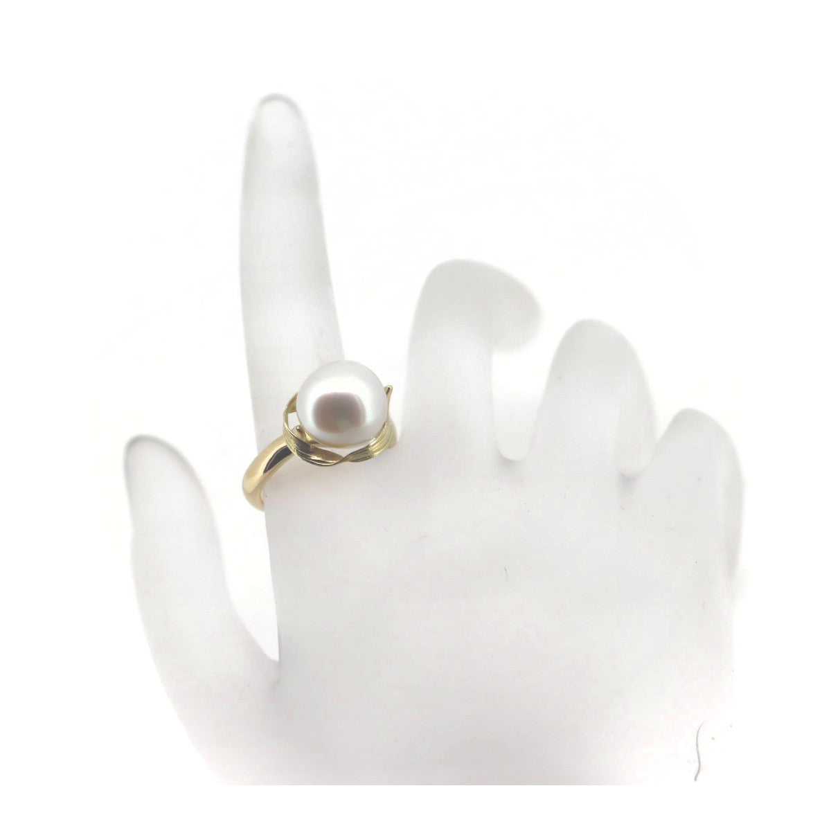 Tasaki Pearl Ring K18 Yellow Gold Size 12 in Great Condition