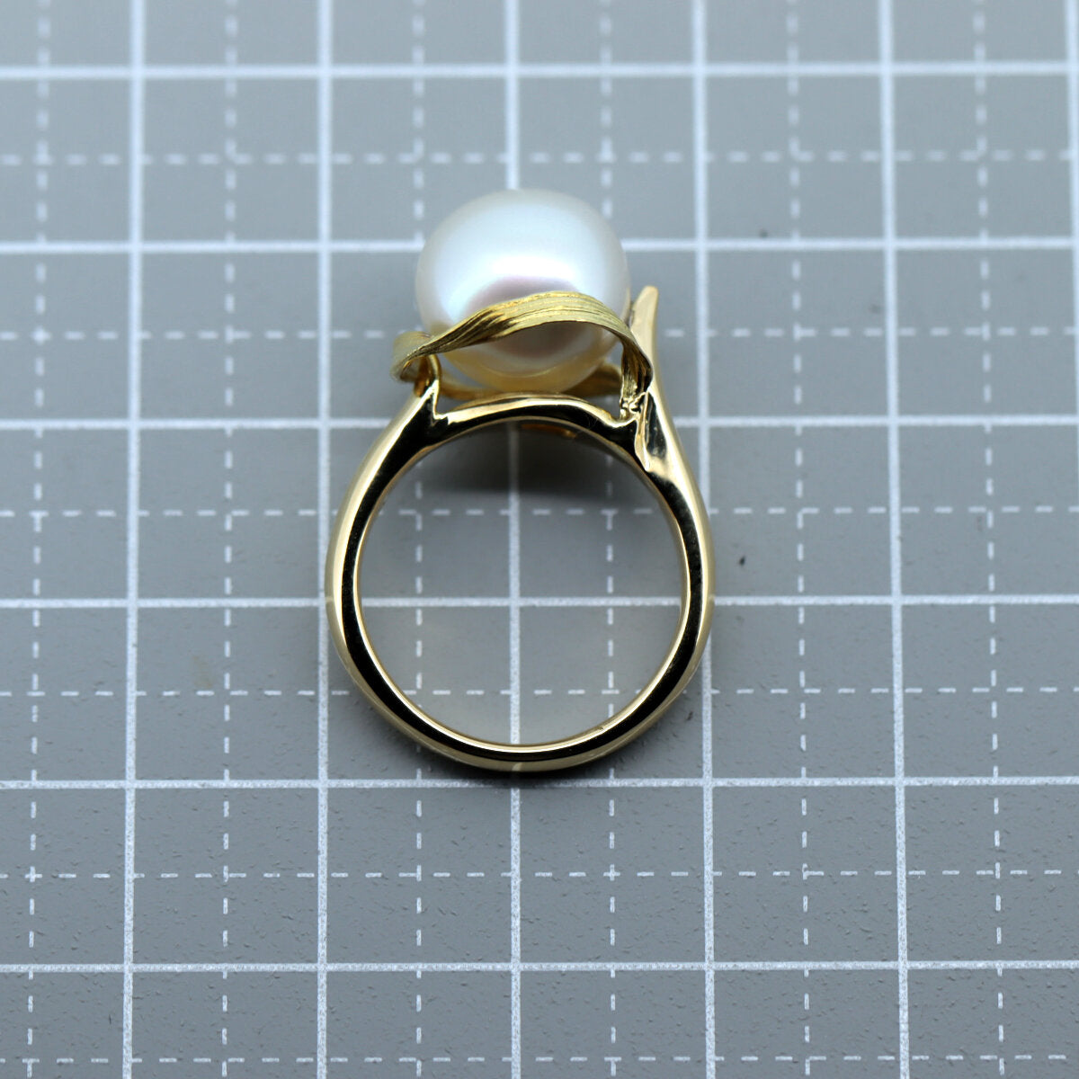 Tasaki Pearl Ring K18 Yellow Gold Size 12 in Great Condition