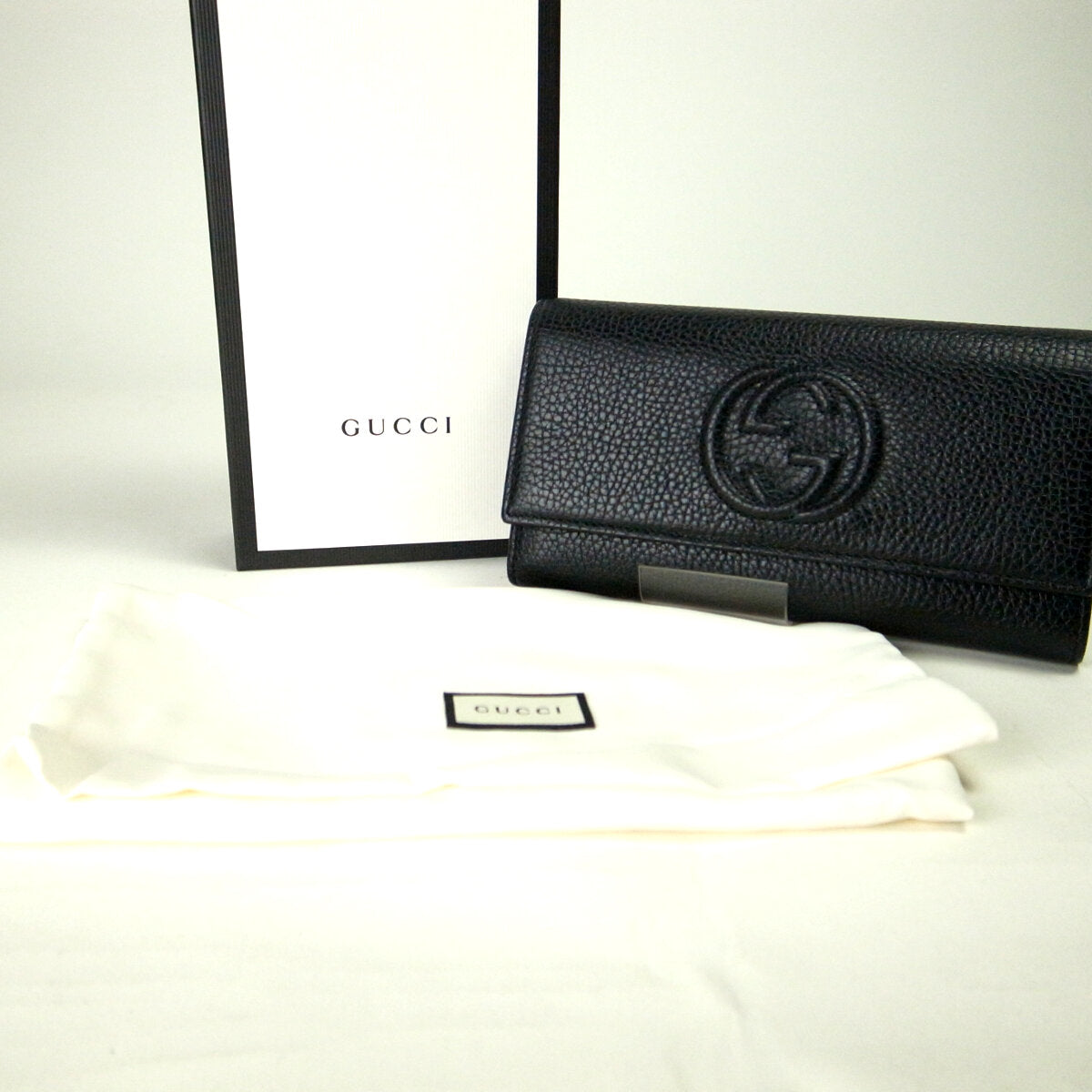 Gucci Leather Interlocking Long Wallet with Coin Pocket 598206 in Great Condition