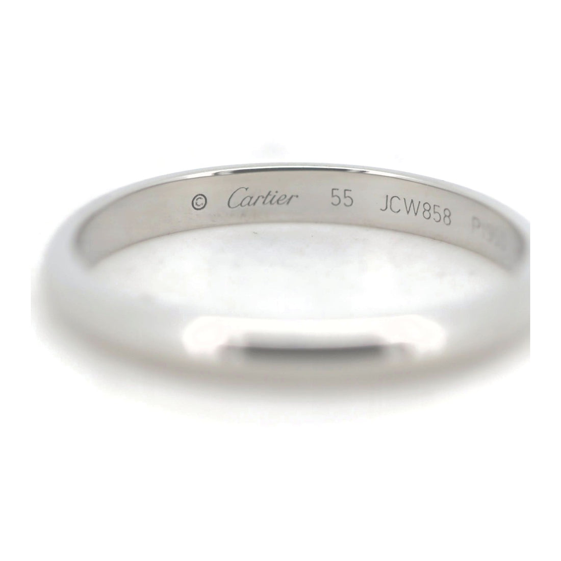 Cartier Classic Wedding Ring Pt950 Platinum Size 14.5 in Great Condition