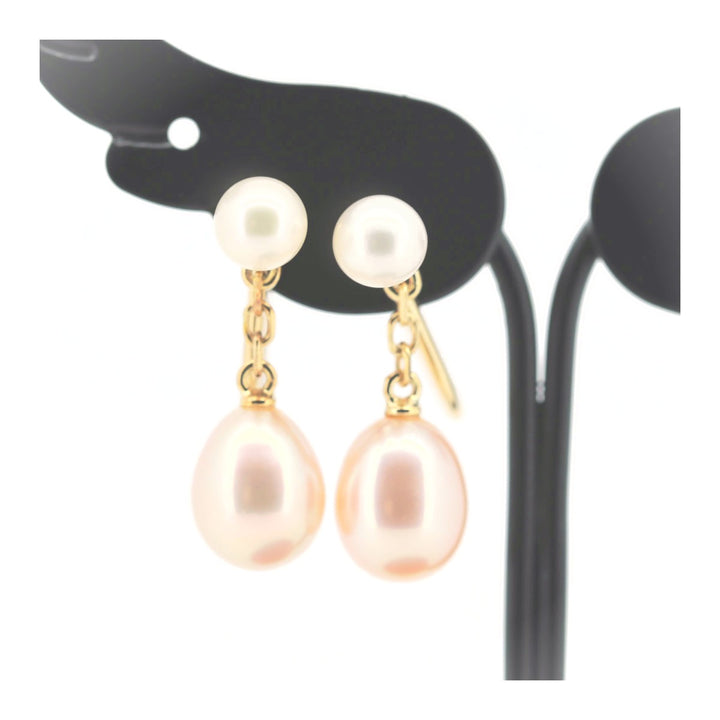 Mikimoto K18YG Freshwater Pearl Earrings in Great Condition