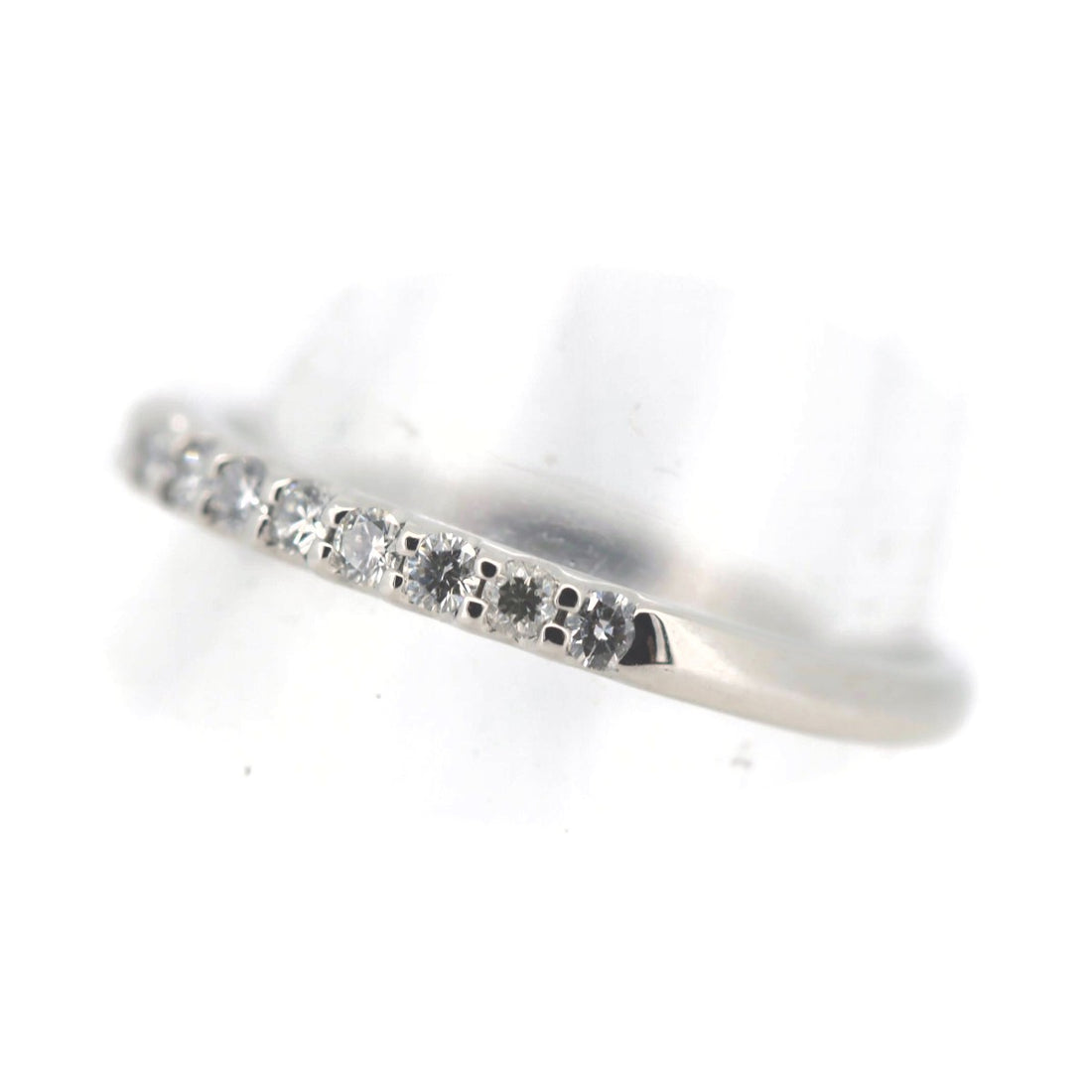 Vendome Aoyama Half Eternity Diamond Ring 0.23ct Pt900 in Great Condition