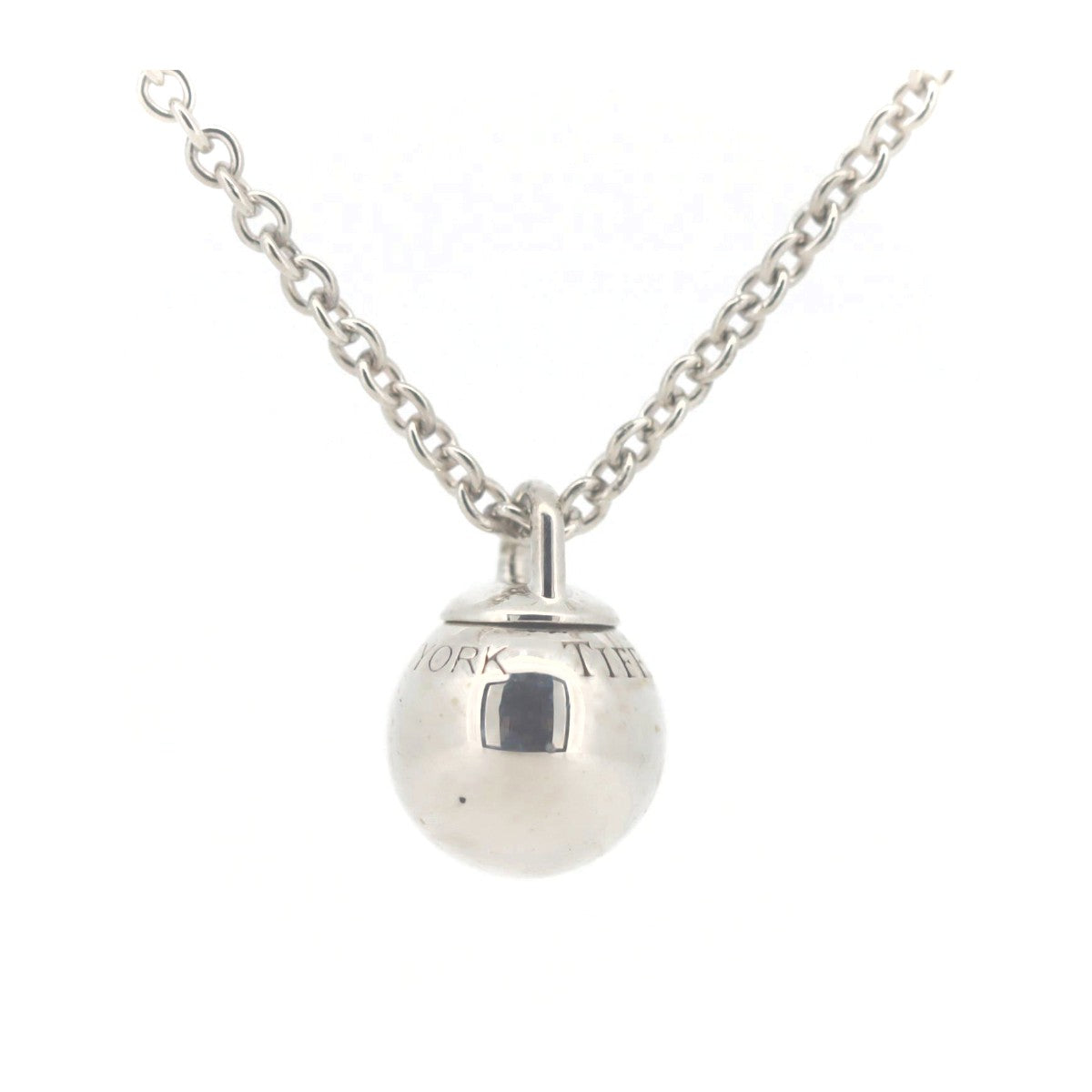 Tiffany & Co SV925 Hardware Ball Necklace in Great Condition