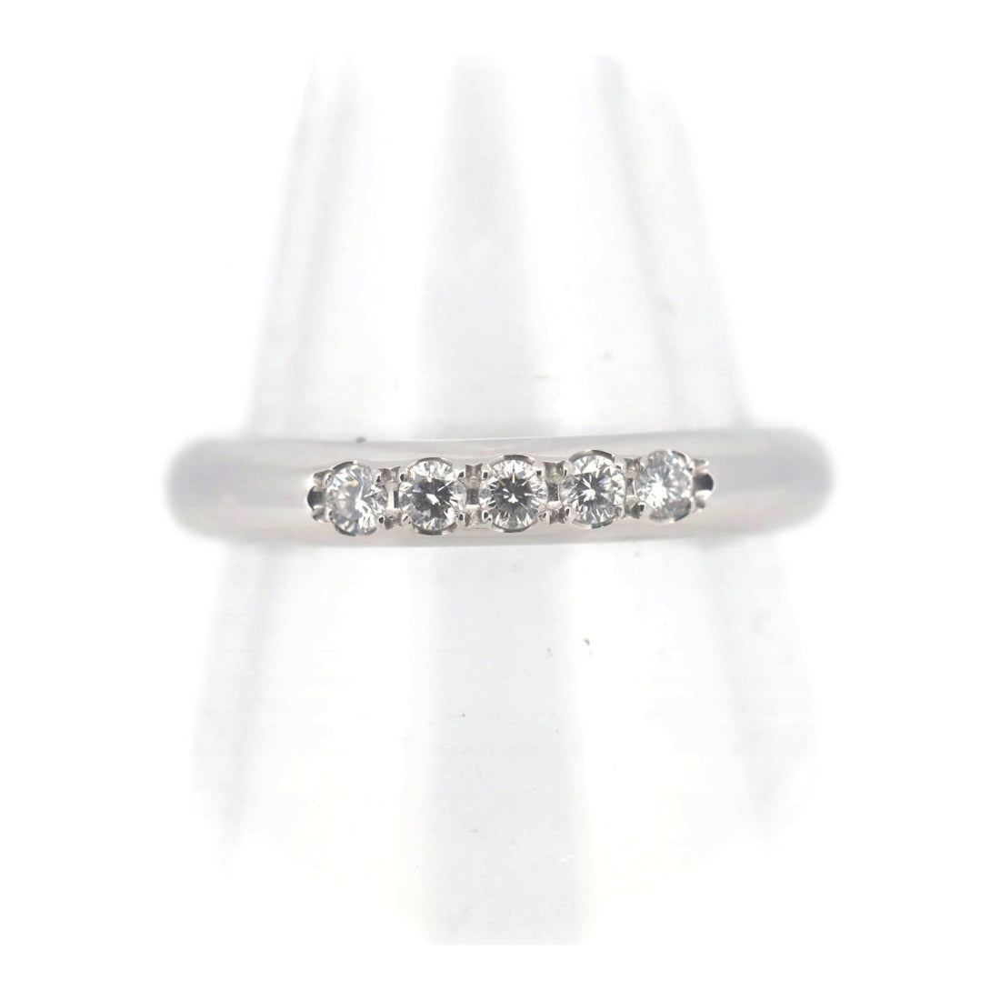 Mikimoto Platinum Diamond Ring 0.15ct Size 11 in Great Condition