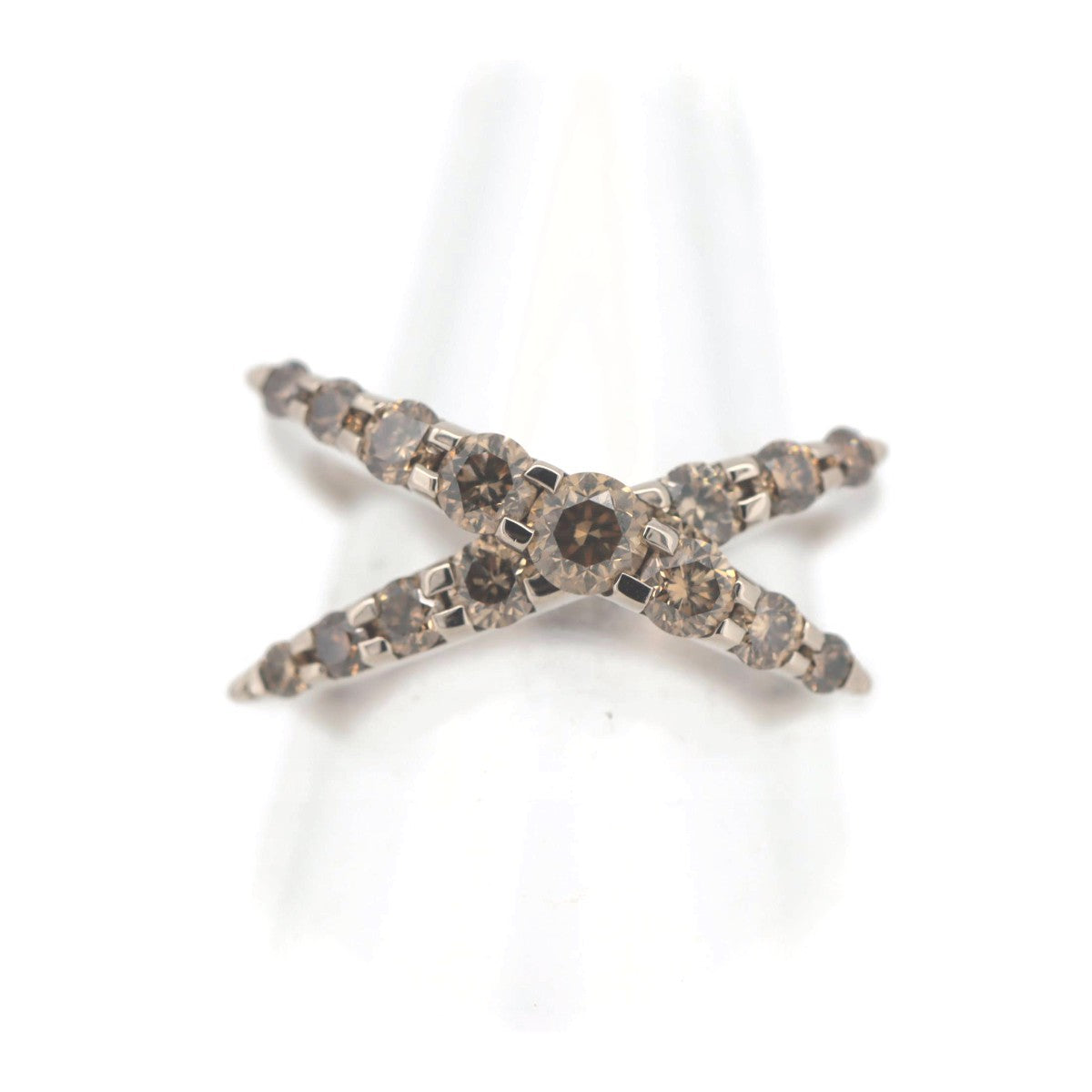 Kashikey Naked Diamond Ring 1.00ct K18 Brown Gold Size 12