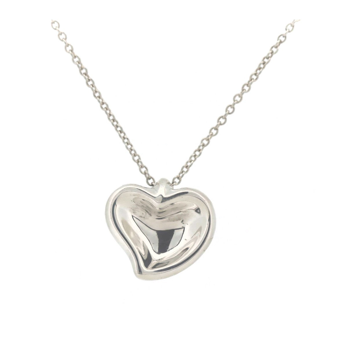 Tiffany & Co Full Heart Necklace SV925 Silver in Great Condition