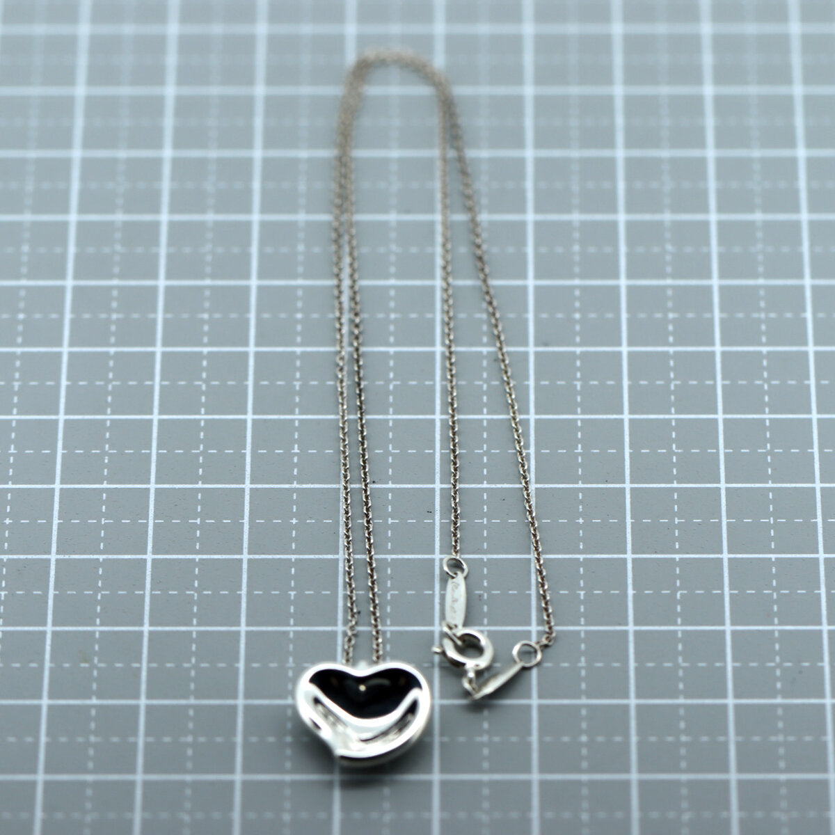 Tiffany & Co Full Heart Necklace SV925 Silver in Great Condition