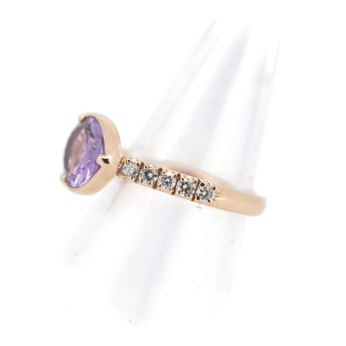 Veretta Ottava Amethyst Diamond Ring K18PG Pink Gold in Great Condition