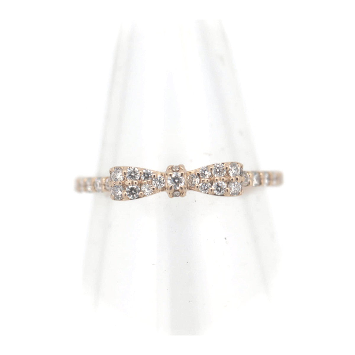 Ponte Vecchio Diamond Ribbon Motif Ring K18PG 9