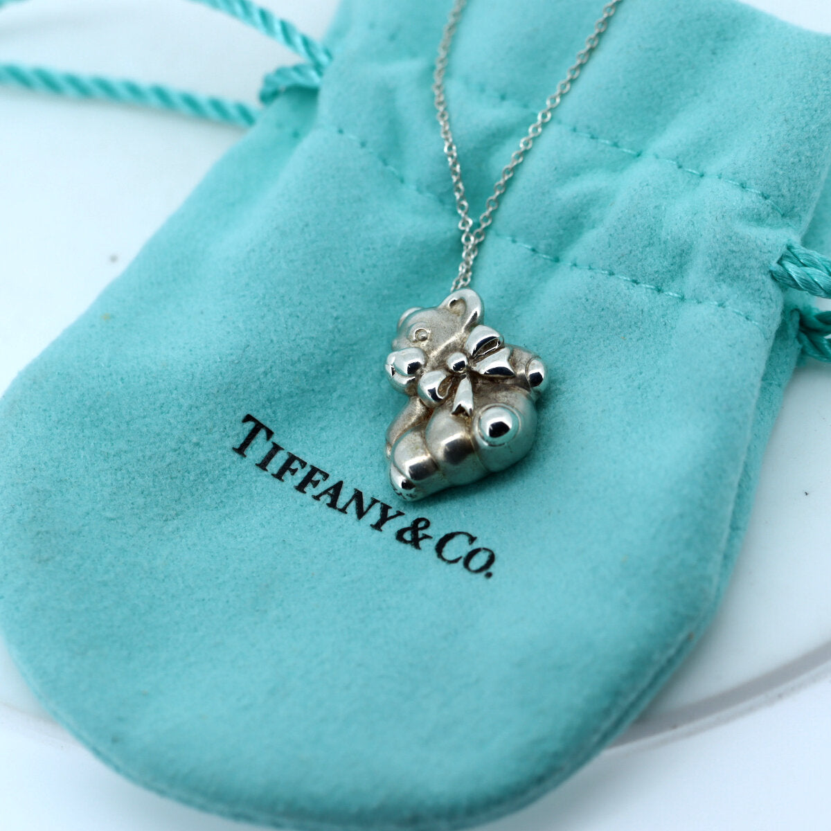 Tiffany & Co Bear Motif Necklace SV925 in Great Condition