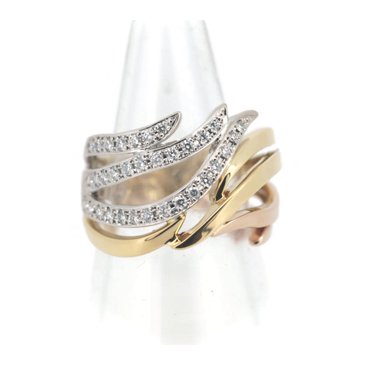 Mikimoto Diamond Ring 0.25ct K18YG/K18WG/K18PG