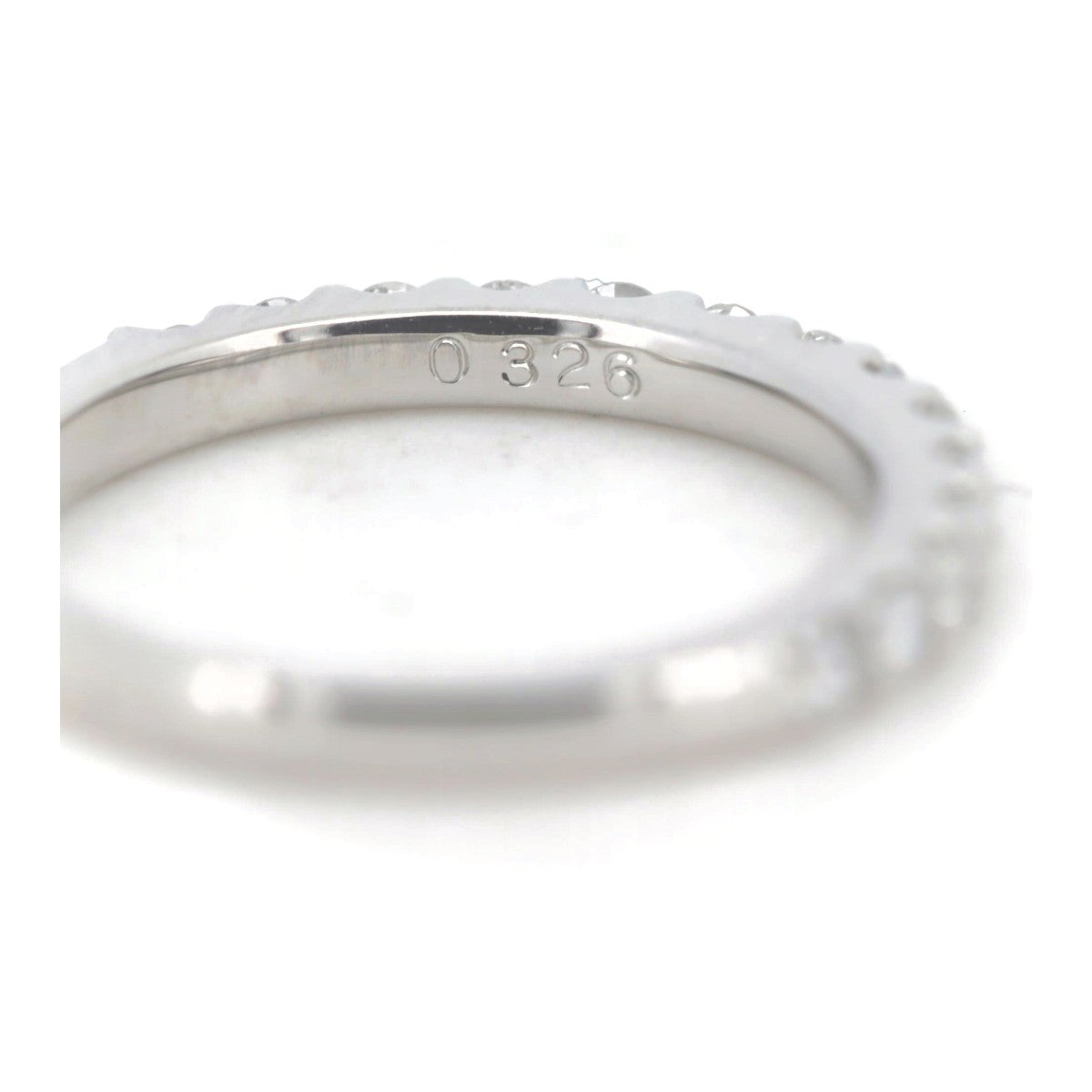 EXELCO Half Eternity Diamond Ring Pt950 Platinum 6.5 in Great Condition