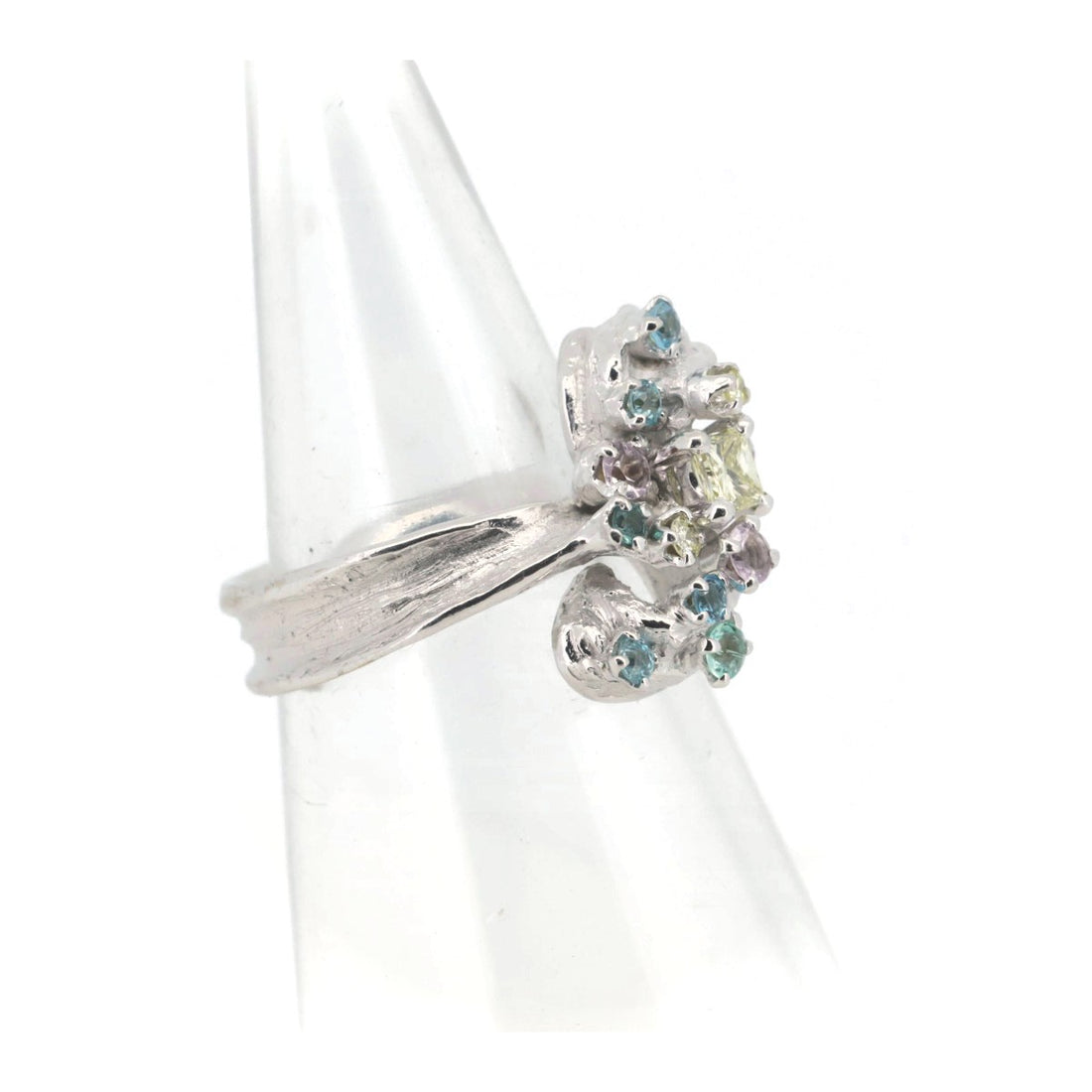 Diamond Paraiba Tourmaline Ring K18WG Pt900