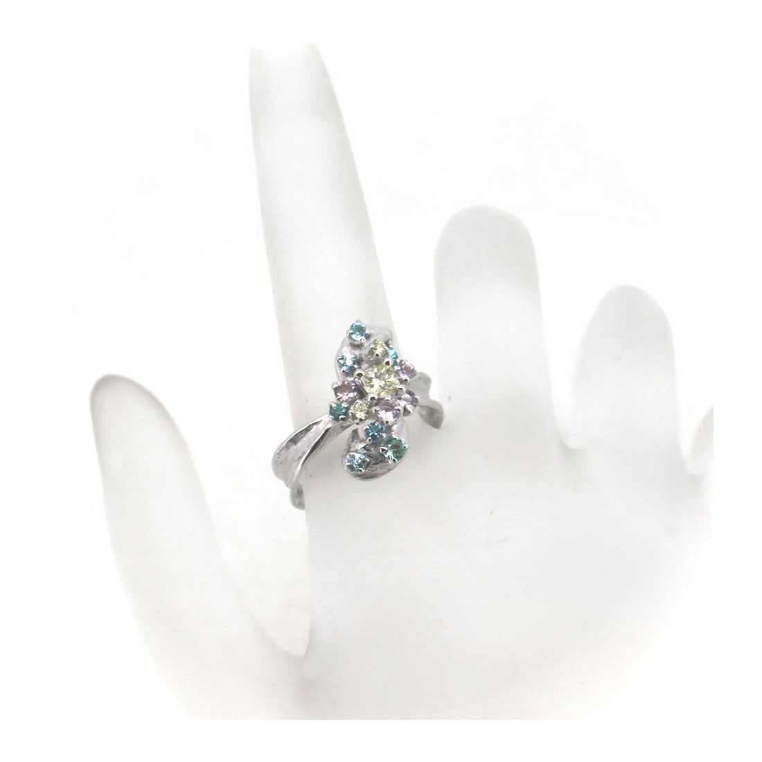 Diamond Paraiba Tourmaline Ring K18WG Pt900