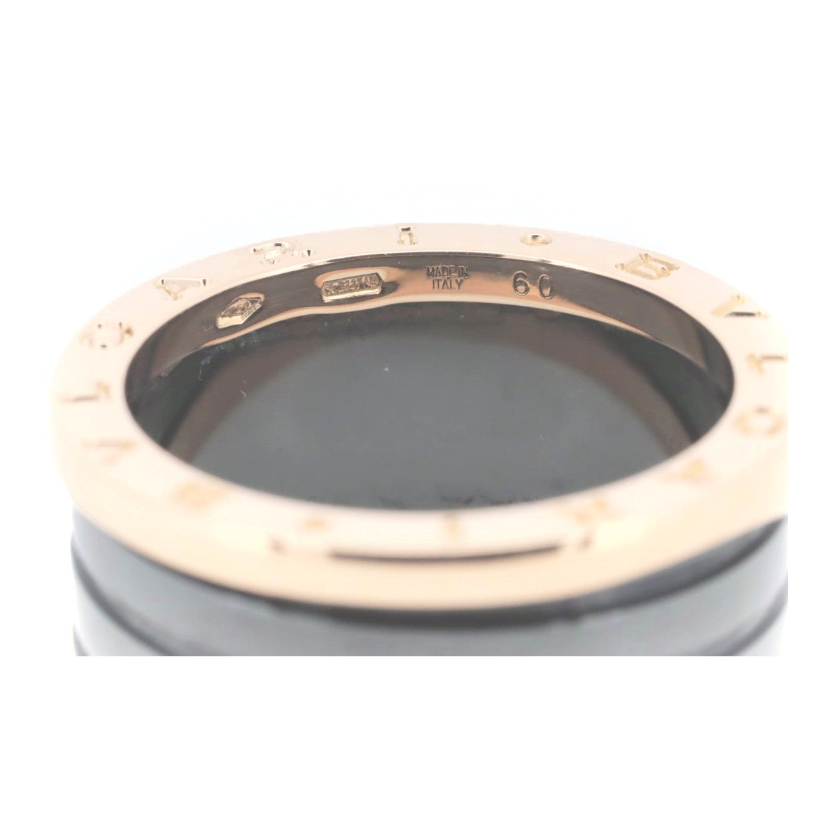 Bvlgari B-Zero1 4-Band Ring K18PG/Ceramic Size 19 AN855563