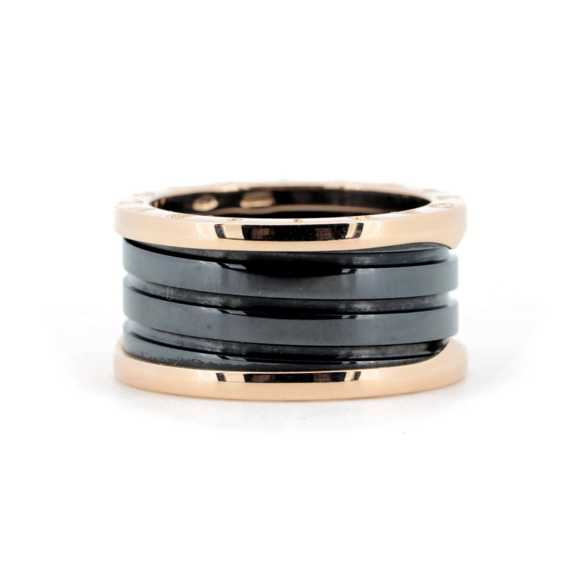 Bvlgari B-Zero1 4-Band Ring K18PG/Ceramic Size 19 AN855563