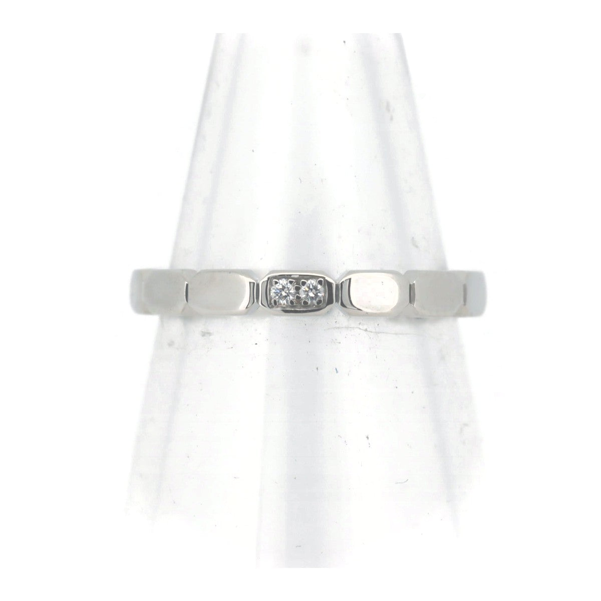 Chanel Pt950 Platinum Diamond Ring Size 8 in Great Condition