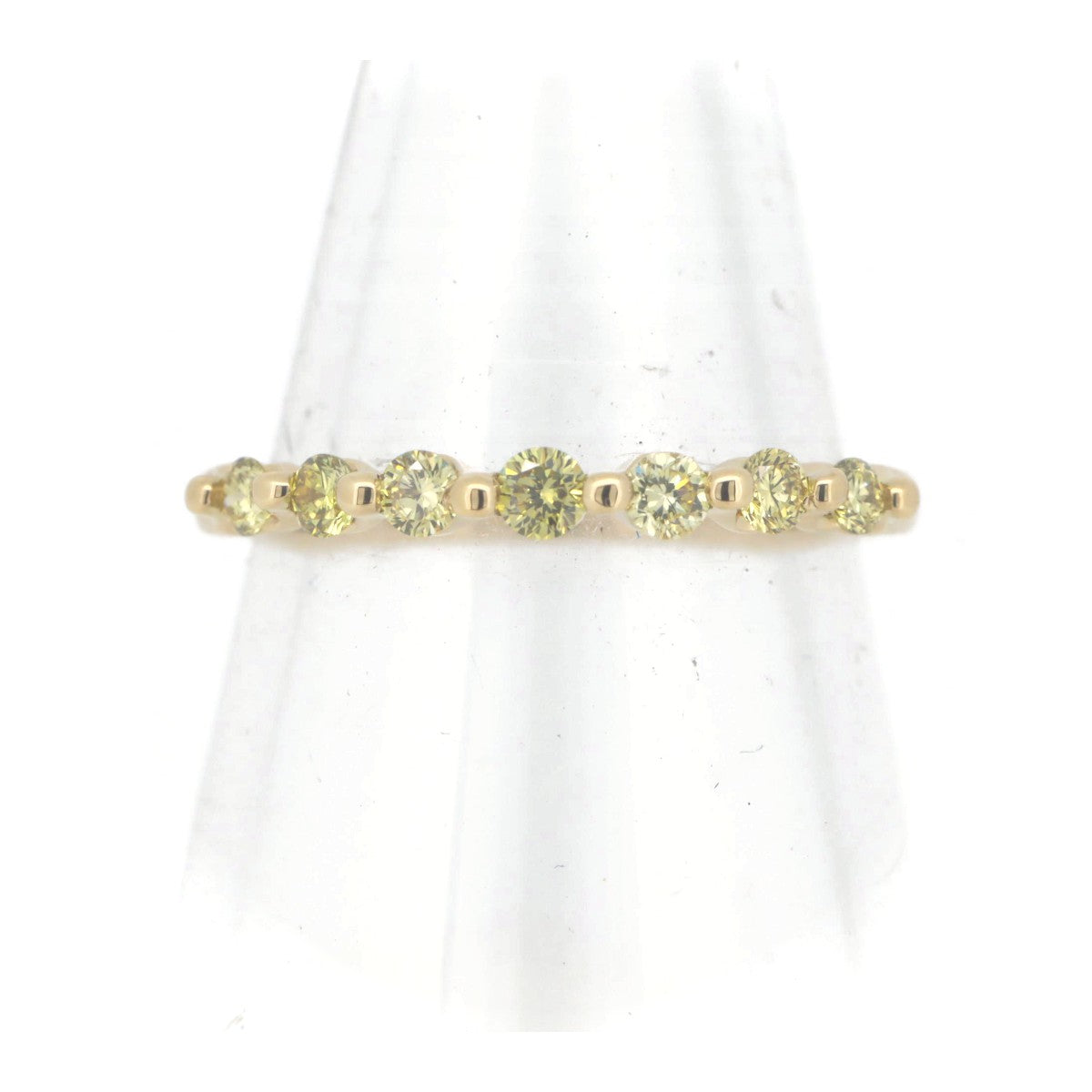 GSTV Yellow Diamond Half Eternity Ring K18YG 0.30ct in Great Condition