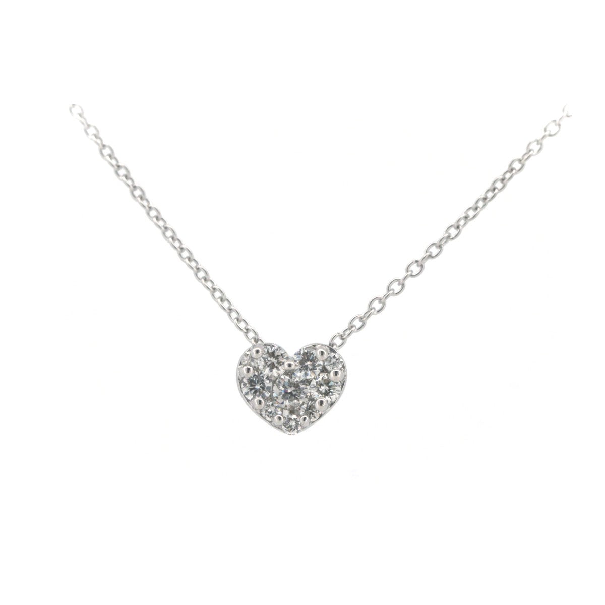 Ponte Vecchio Diamond Necklace 0.25ct K18WG White Gold in Great Condition