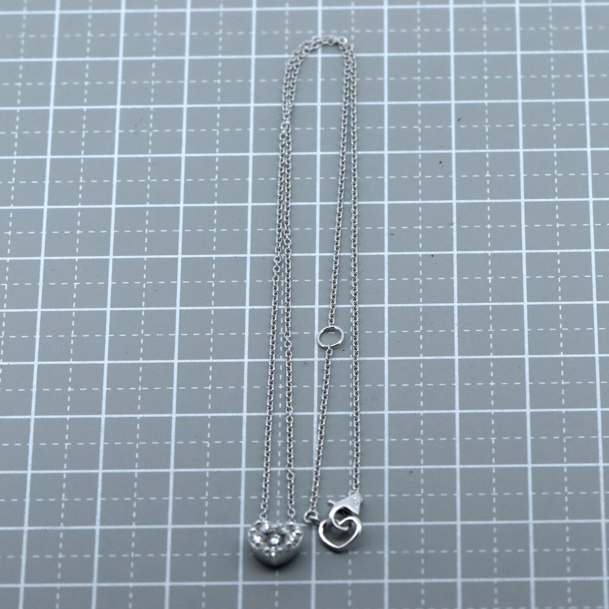 Ponte Vecchio Diamond Necklace 0.25ct K18WG White Gold in Great Condition