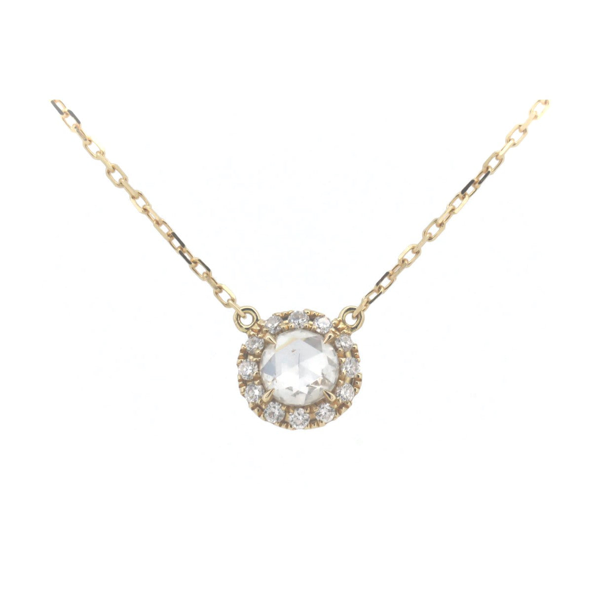 Aker Vivienne Rose Diamond Necklace 0.20ct K18YG Yellow Gold