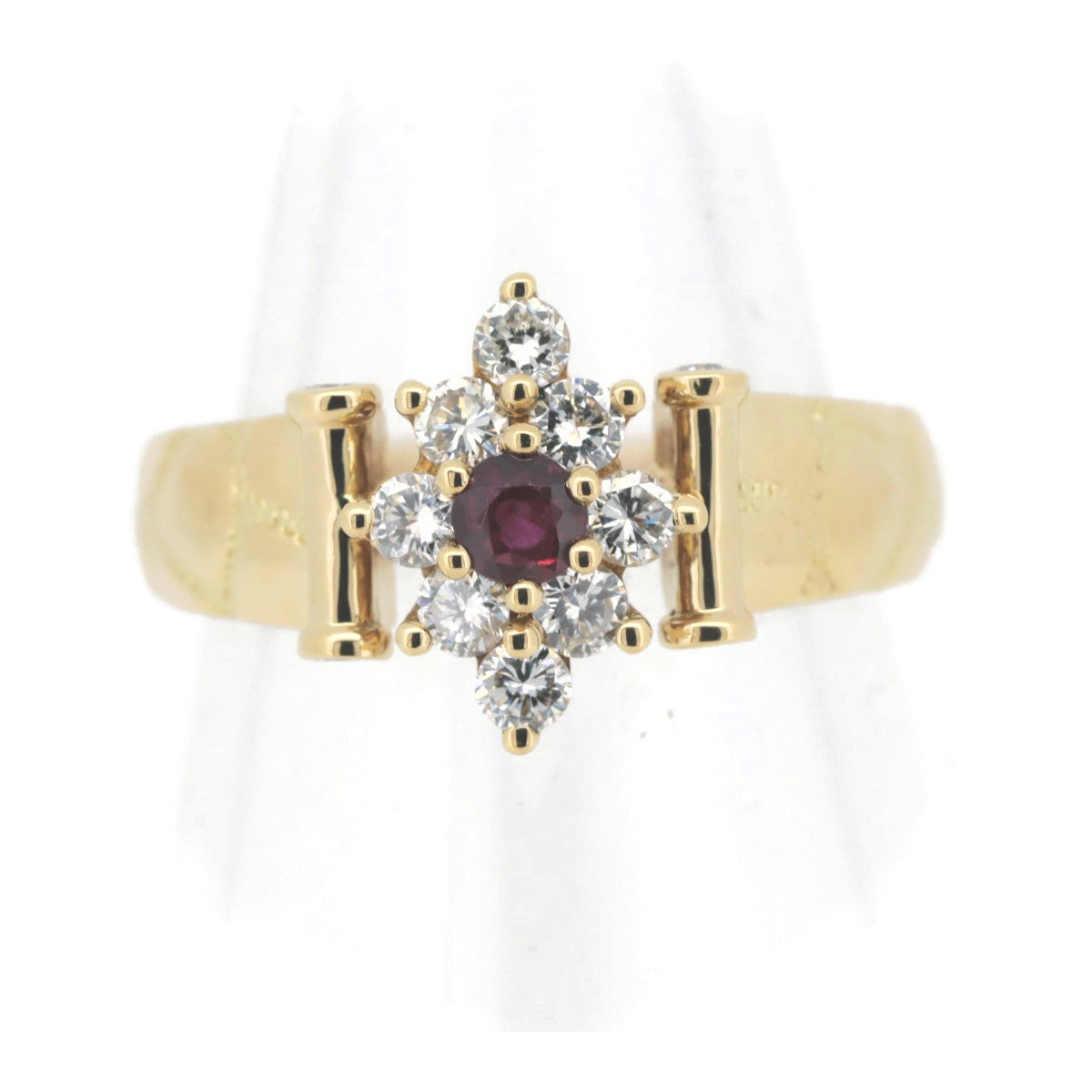 Korloff Ruby Diamond Ring K18YG Yellow Gold in Great Condition