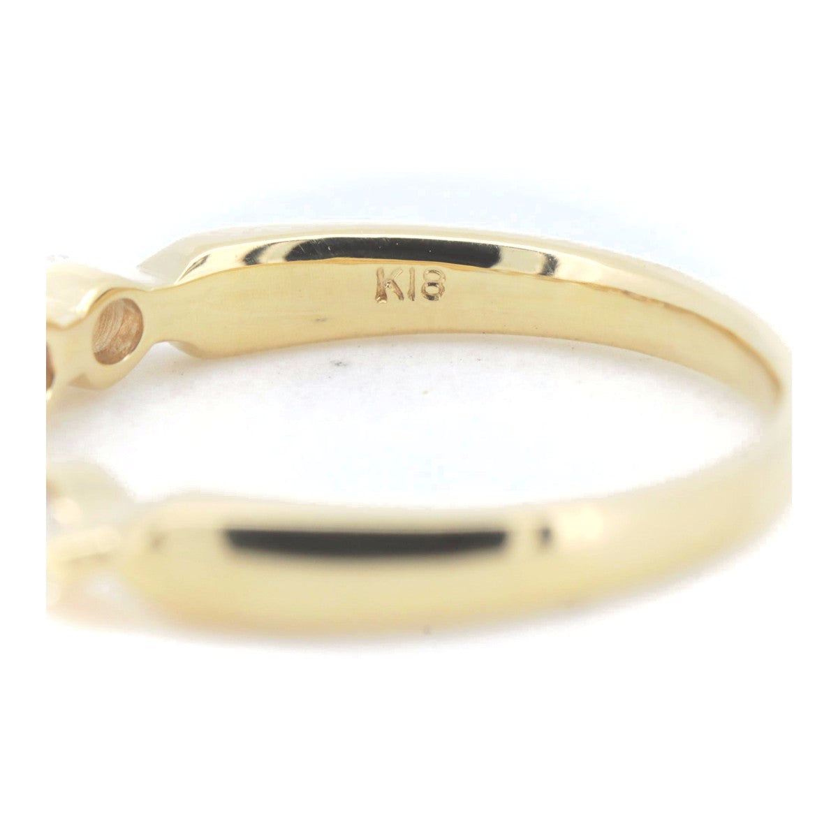 K18YG Yellow Gold Half Eternity Diamond Ring