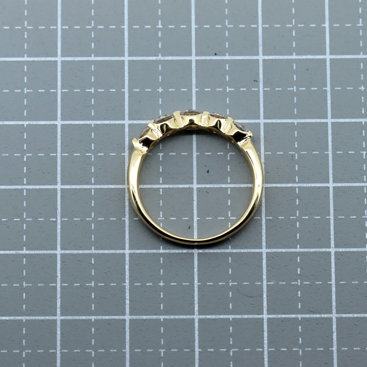 K18YG Yellow Gold Half Eternity Diamond Ring