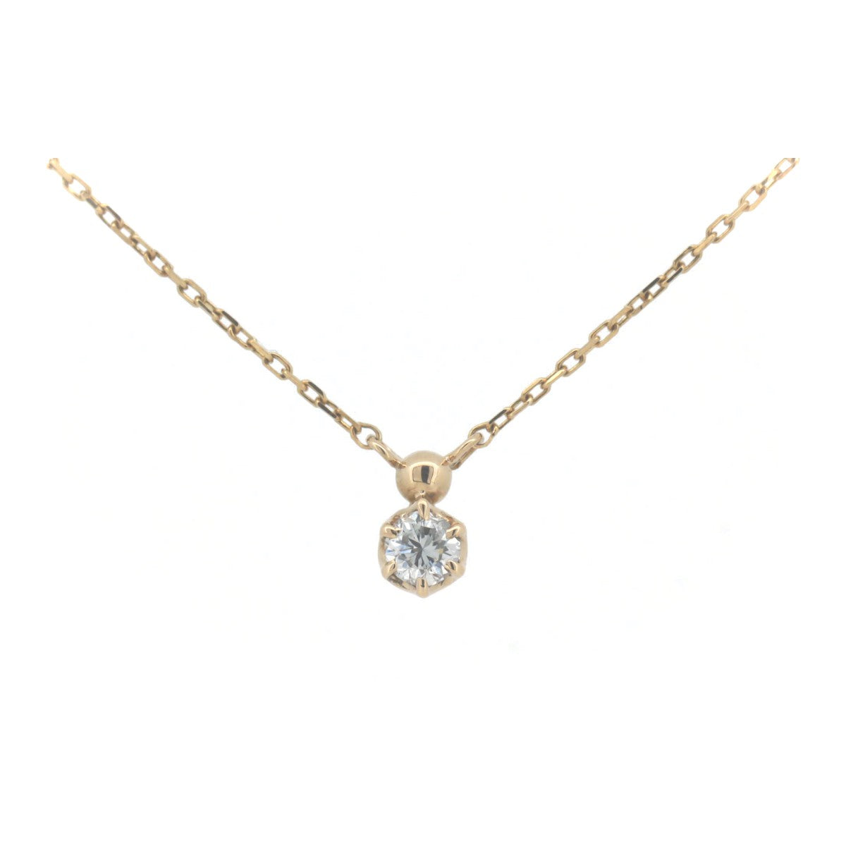 4℃ Diamond Necklace K18YG Yellow Gold