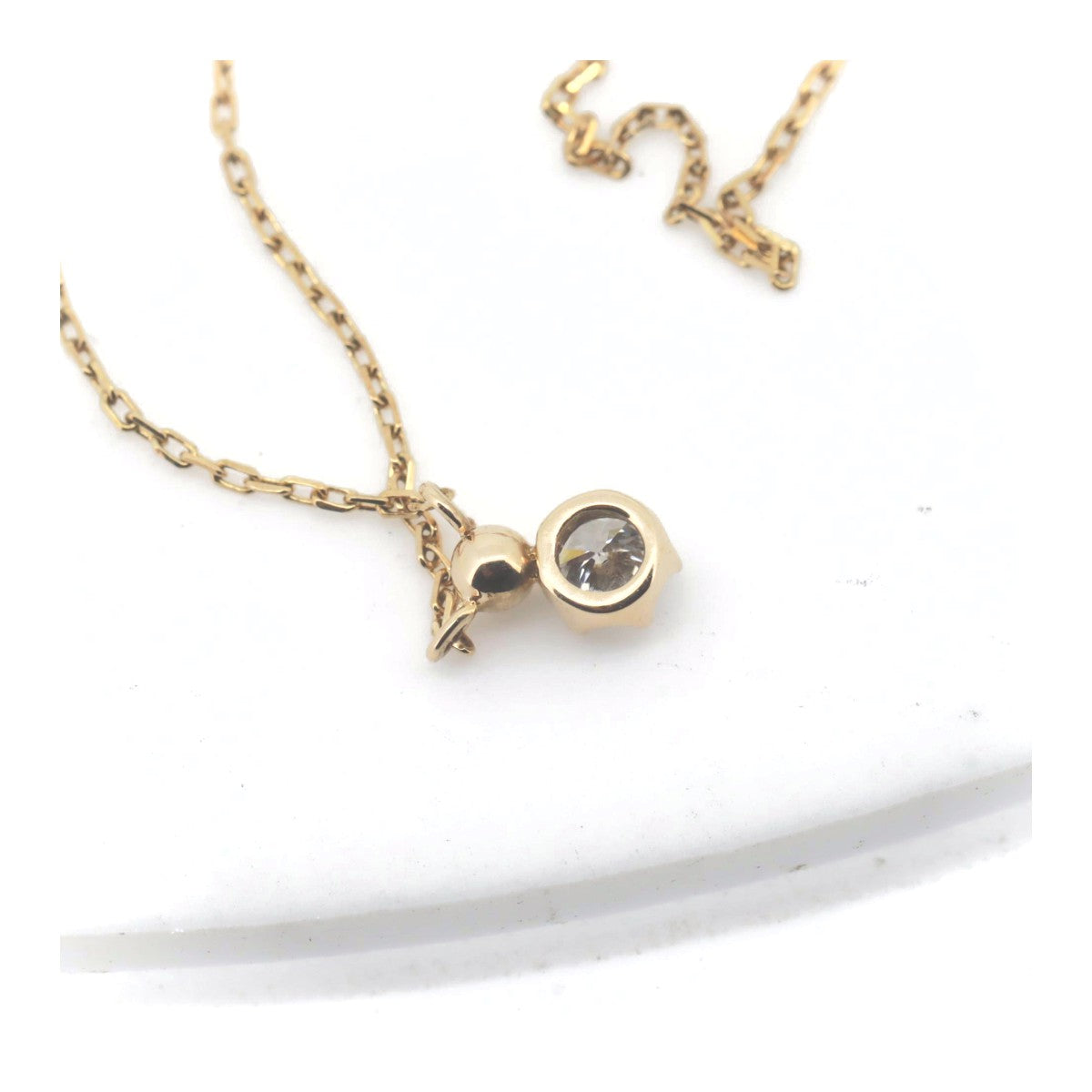 4℃ Diamond Necklace K18YG Yellow Gold