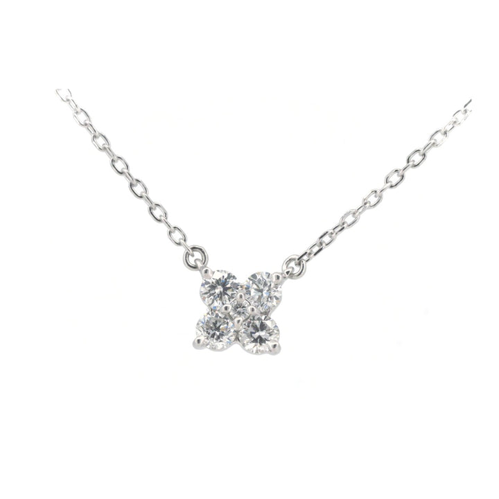 Vendome Aoyama Corolla Diamond Necklace Pt950/850 Platinum in Great Condition