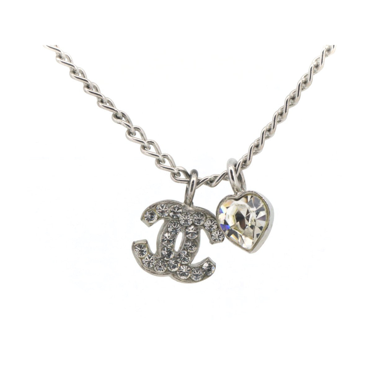 Chanel Coco Mark Heart Charm Necklace 06P