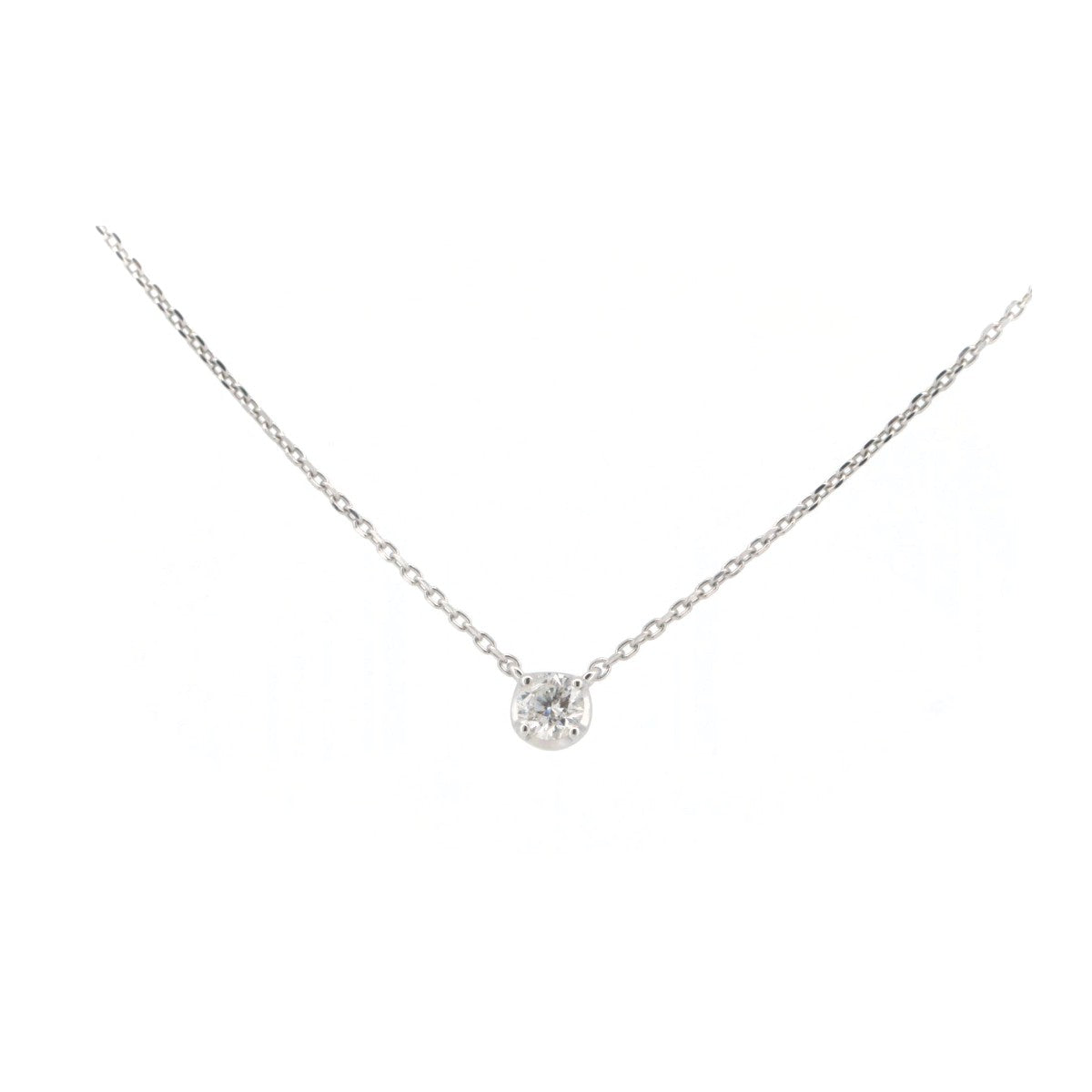 4°C Diamond Necklace K18WG White Gold