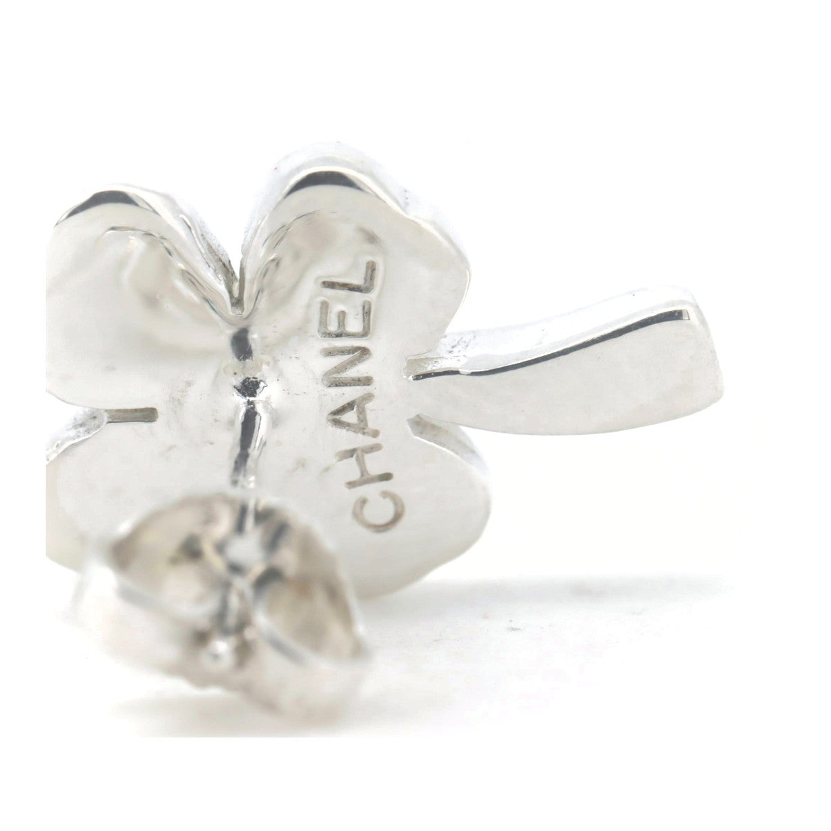 Chanel Clover Earrings SV925 Silver Jewelry