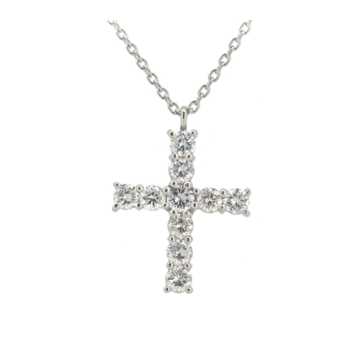 Vendome Aoyama Diamond Cross Necklace PT900/PT850