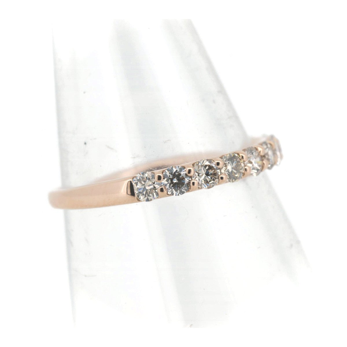 K18PG Pink Gold Diamond Half Eternity Ring