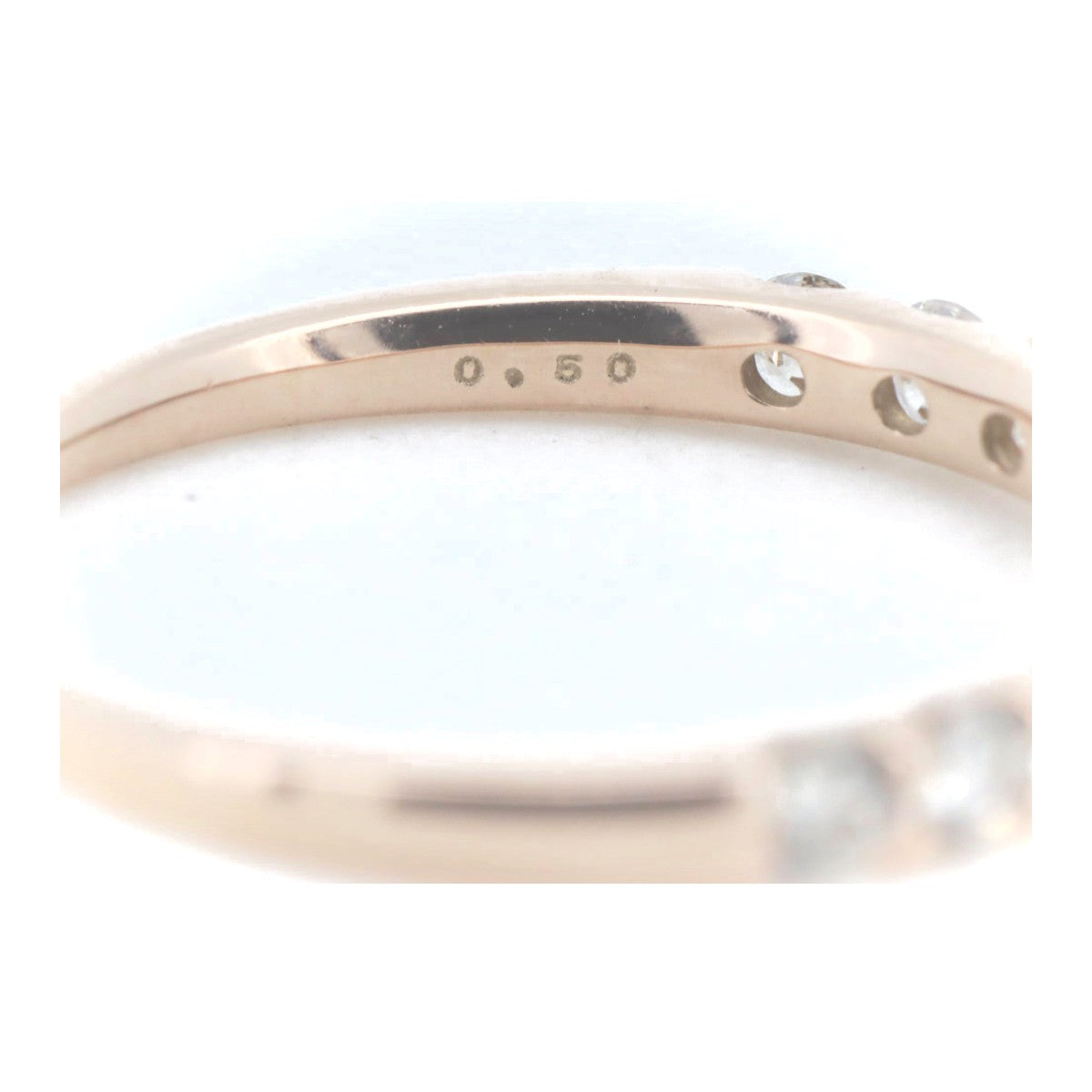 K18PG Pink Gold Diamond Half Eternity Ring