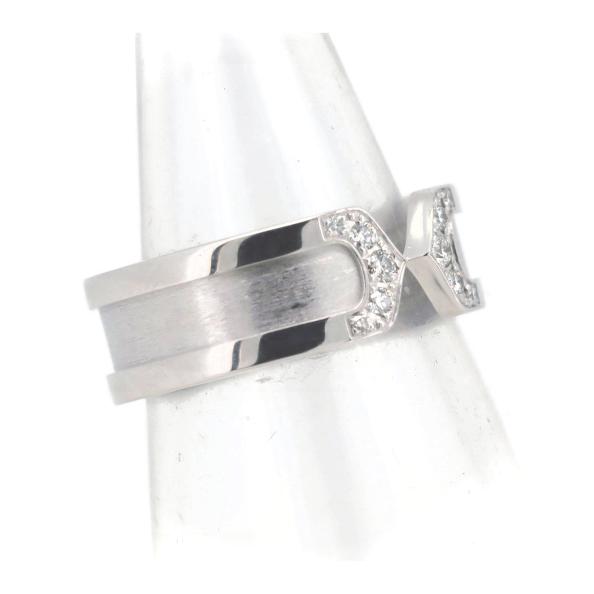 Cartier C2 Diamond Ring K18 White Gold